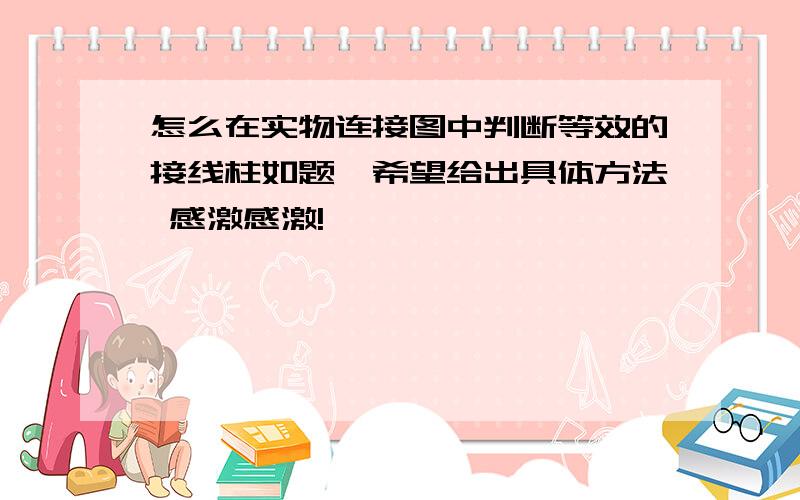 怎么在实物连接图中判断等效的接线柱如题,希望给出具体方法 感激感激!