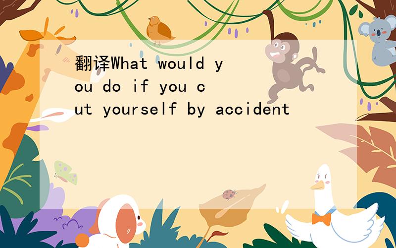 翻译What would you do if you cut yourself by accident