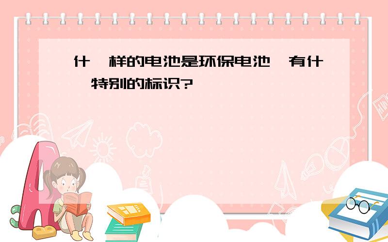 什麼样的电池是环保电池,有什麼特别的标识?