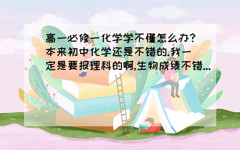 高一必修一化学学不懂怎么办?本来初中化学还是不错的.我一定是要报理科的啊,生物成绩不错...