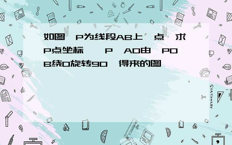 如图,P为线段AB上一点,求P点坐标,△P,AO由△POB绕O旋转90°得来的图