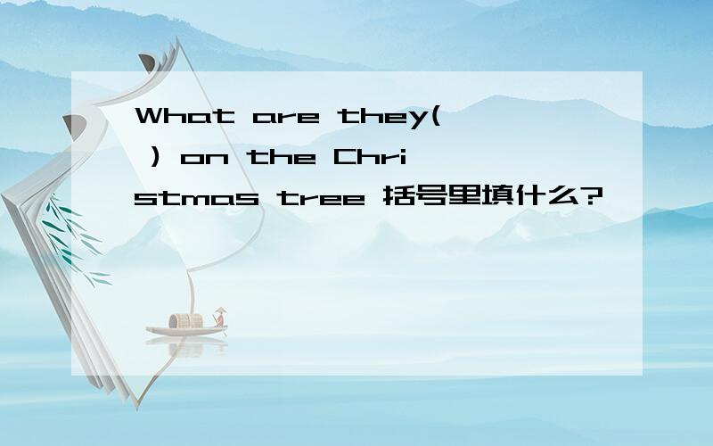 What are they( ) on the Christmas tree 括号里填什么?