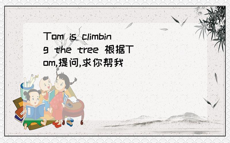 Tom is climbing the tree 根据Tom,提问,求你帮我