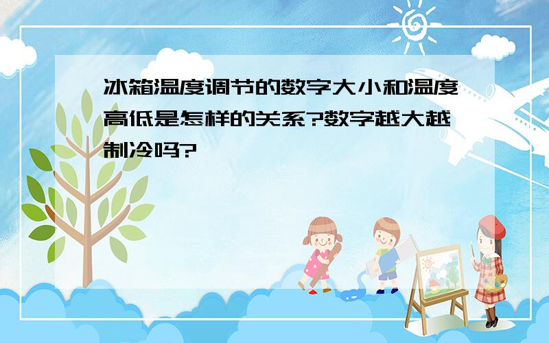 冰箱温度调节的数字大小和温度高低是怎样的关系?数字越大越制冷吗?