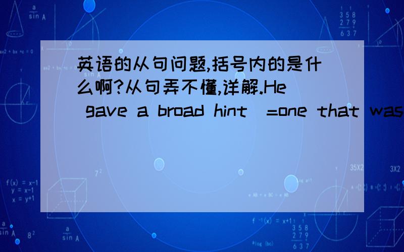 英语的从句问题,括号内的是什么啊?从句弄不懂,详解.He gave a broad hint(=one that was obvious) that he was thinking of retiring.Charming是动名词还是现在分词,充当是什么