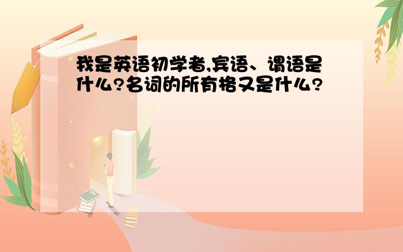 我是英语初学者,宾语、谓语是什么?名词的所有格又是什么?