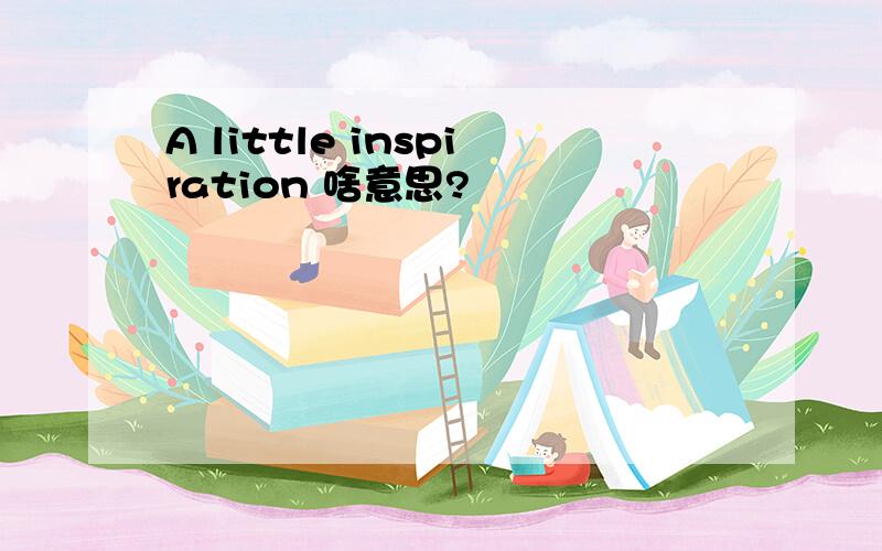 A little inspiration 啥意思?