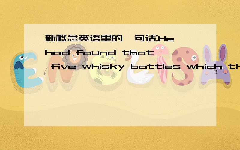 新概念英语里的一句话:He had found that five whisky bottles which the ghost must have drunk the night before.请问 其中的“before”是什么用法.以前学过,现在忘了