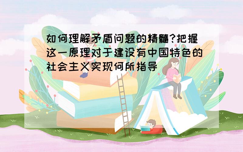 如何理解矛盾问题的精髓?把握这一原理对于建设有中国特色的社会主义实现何所指导