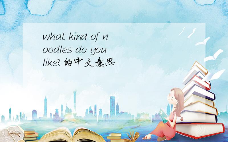 what kind of noodles do you like?的中文意思