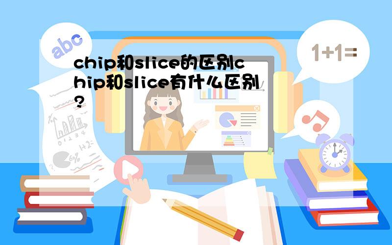 chip和slice的区别chip和slice有什么区别?