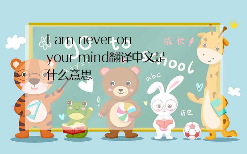 I am never on your mind翻译中文是什么意思