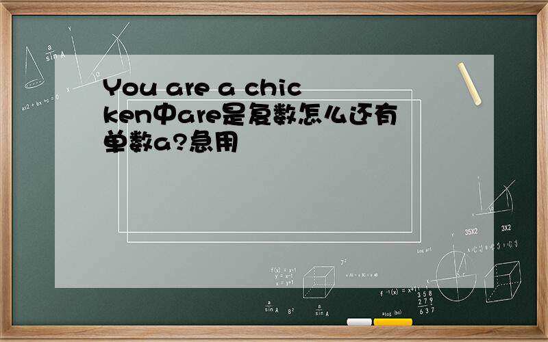 You are a chicken中are是复数怎么还有单数a?急用