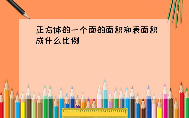 正方体的一个面的面积和表面积成什么比例