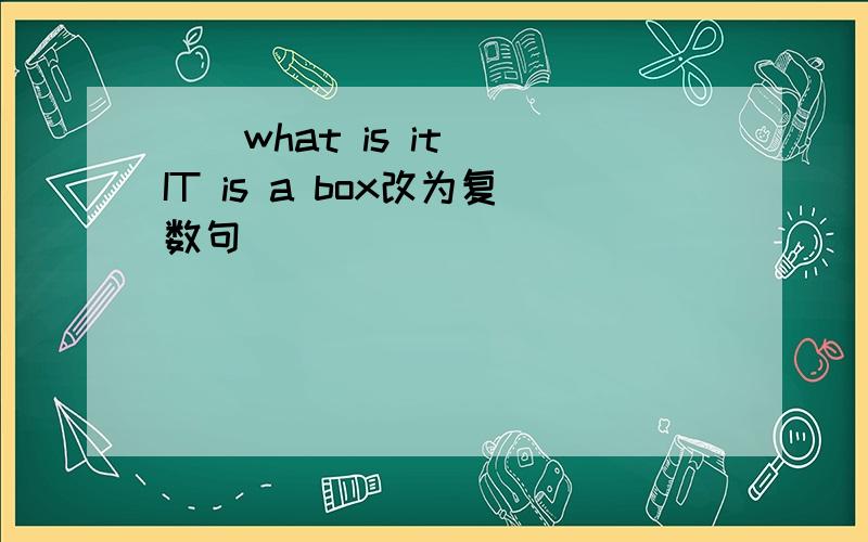 __what is it _IT is a box改为复数句