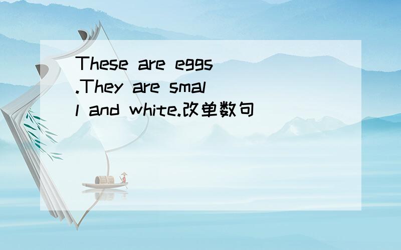 These are eggs.They are small and white.改单数句