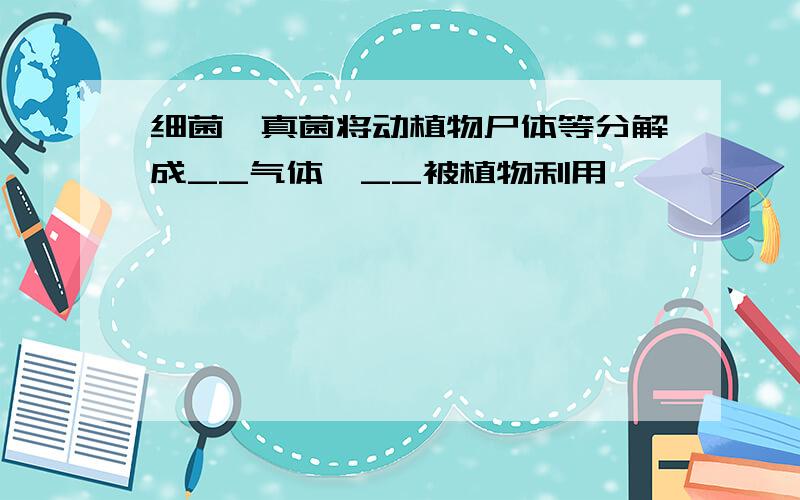 细菌,真菌将动植物尸体等分解成__气体,__被植物利用