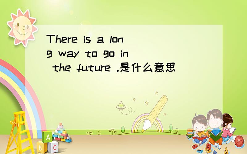 There is a long way to go in the future .是什么意思