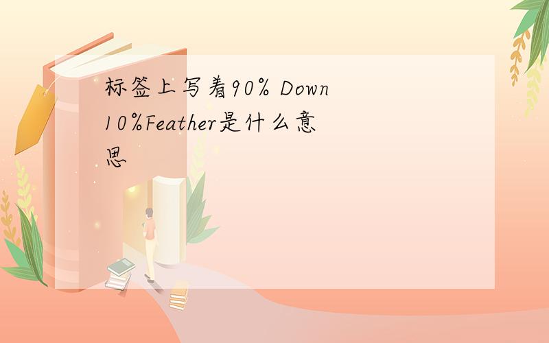 标签上写着90% Down 10%Feather是什么意思