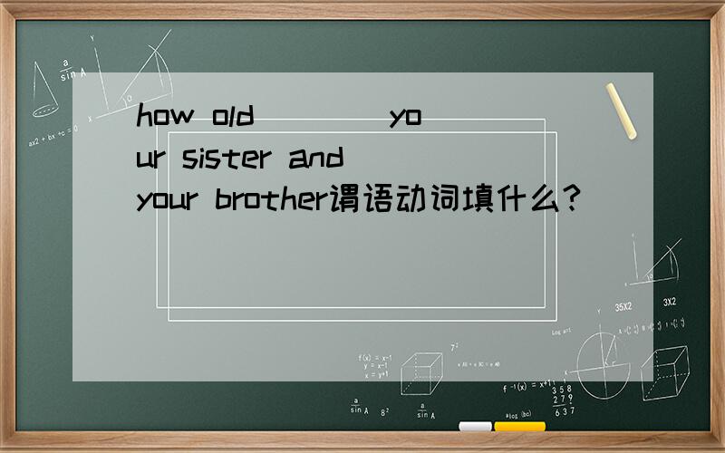 how old ___ your sister and your brother谓语动词填什么?