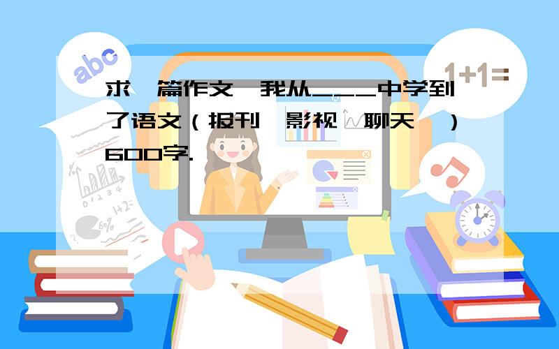 求一篇作文,我从___中学到了语文（报刊、影视、聊天…）600字.