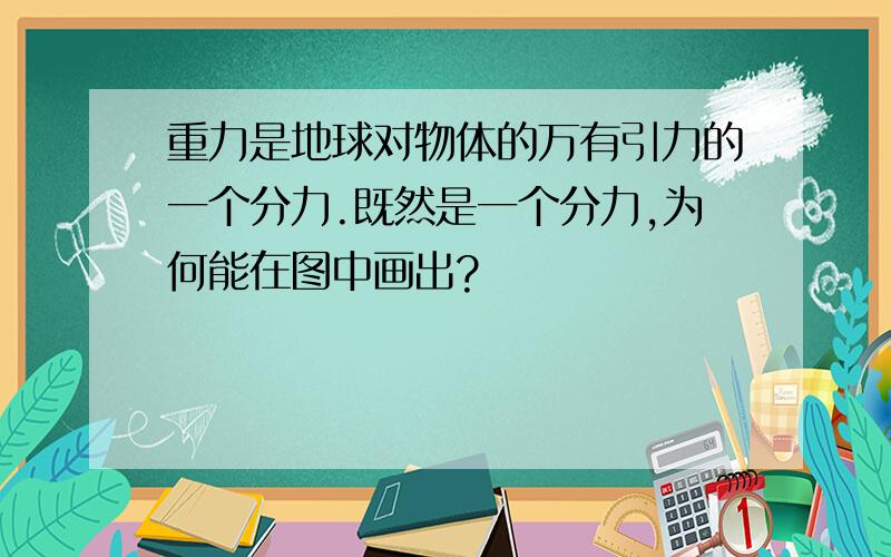 重力是地球对物体的万有引力的一个分力.既然是一个分力,为何能在图中画出?