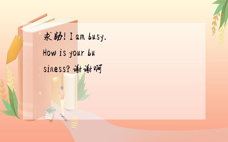 求助! I am busy.How is your business?谢谢啊