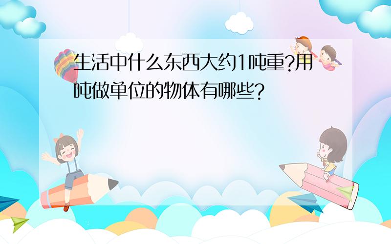 生活中什么东西大约1吨重?用吨做单位的物体有哪些?