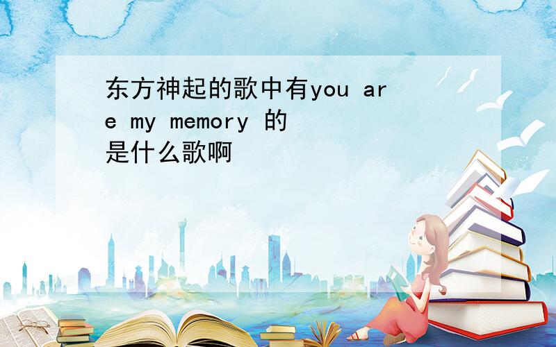 东方神起的歌中有you are my memory 的 是什么歌啊