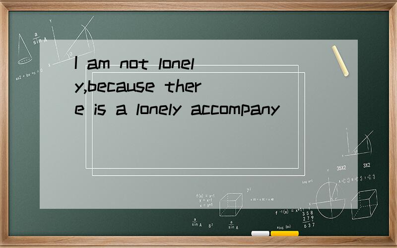 I am not lonely,because there is a lonely accompany