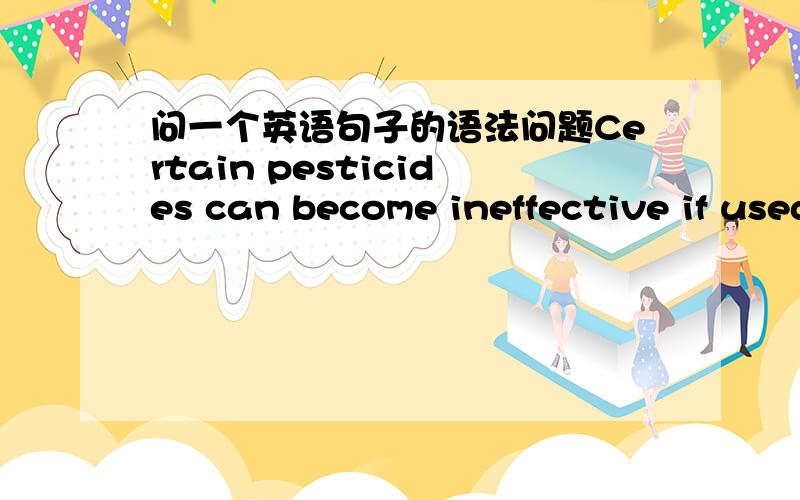 问一个英语句子的语法问题Certain pesticides can become ineffective if used repeatedly in the same place:one reason is suggested by the finding that there are much larger populations of pesticide-degrading microbes in soils with a relativel