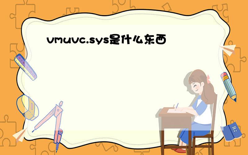 vmuvc.sys是什么东西