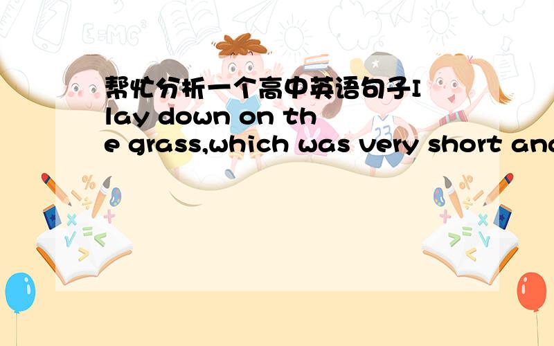 帮忙分析一个高中英语句子I lay down on the grass,which was very short ang soft,（____I slept sounder than ever）.A where B when C who D which括号里的是什么从句?我选B那为什么不选 B than ever 是时间状语？