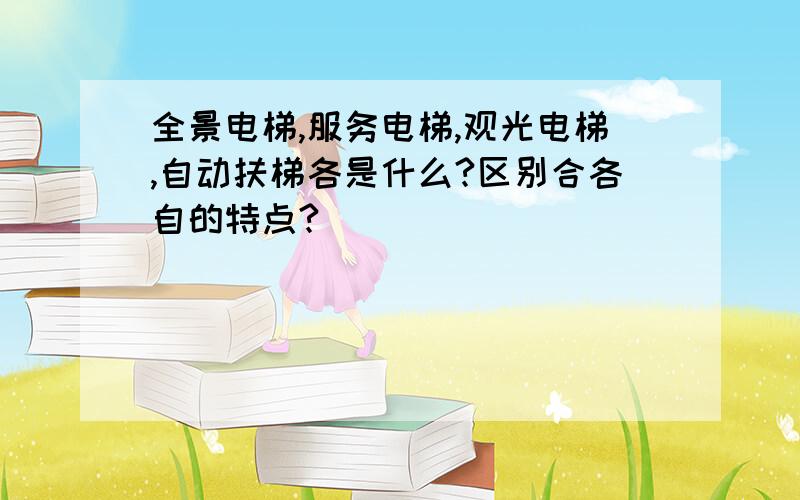 全景电梯,服务电梯,观光电梯,自动扶梯各是什么?区别合各自的特点?