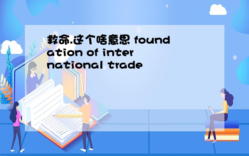 救命.这个啥意思 foundation of international trade