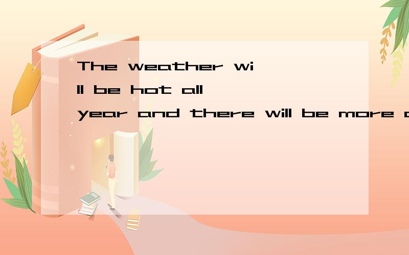 The weather will be hot all year and there will be more deserts.句中more是哪个形容词的比较级形式?