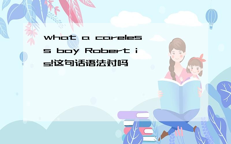 what a careless boy Robert is!这句话语法对吗