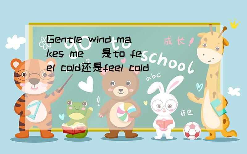 Gentle wind makes me （是to feel cold还是feel cold）