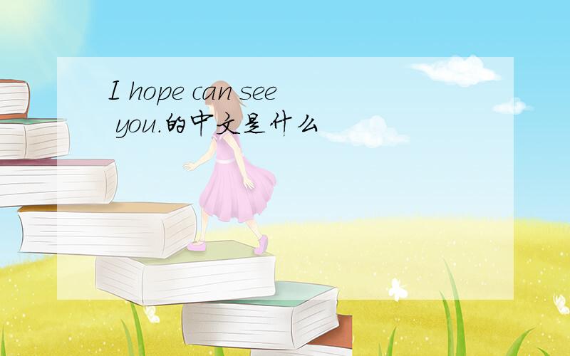 I hope can see you.的中文是什么