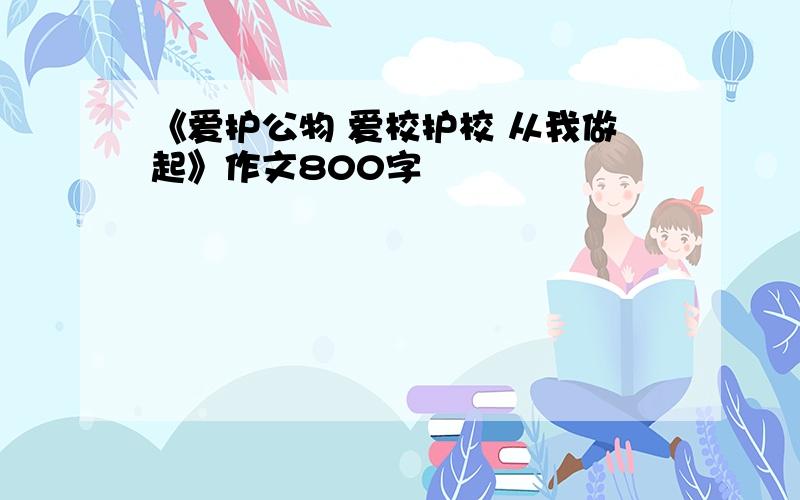 《爱护公物 爱校护校 从我做起》作文800字