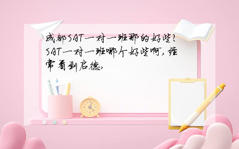 成都SAT一对一班那的好些?SAT一对一班哪个好些啊,经常看到启德,