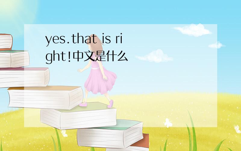 yes.that is right!中文是什么