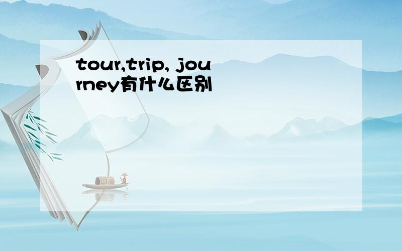 tour,trip, journey有什么区别