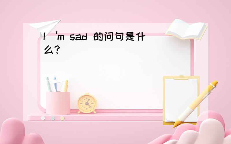 I\'m sad 的问句是什么?