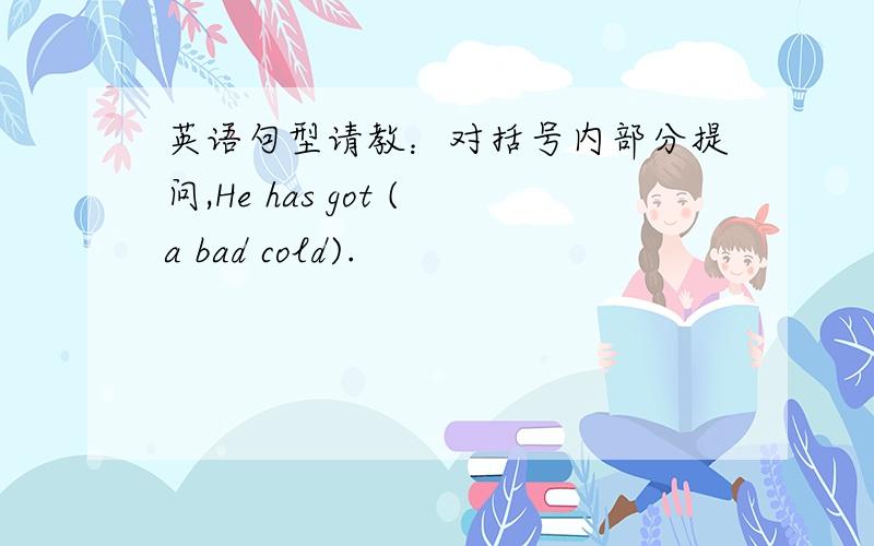 英语句型请教：对括号内部分提问,He has got (a bad cold).