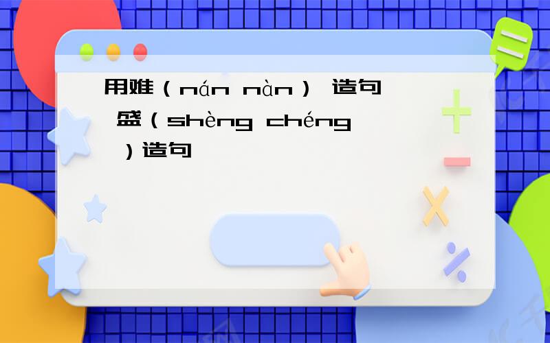 用难（nán nàn） 造句 盛（shèng chéng ）造句