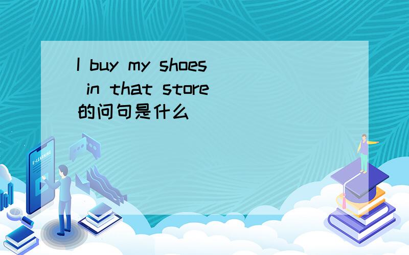 I buy my shoes in that store的问句是什么