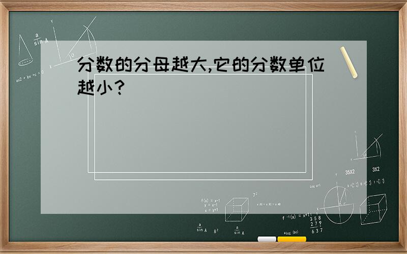 分数的分母越大,它的分数单位越小?