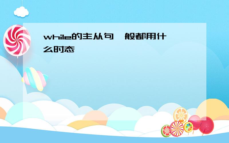 while的主从句一般都用什么时态