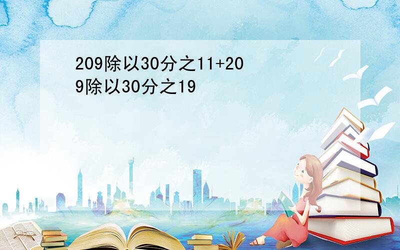 209除以30分之11+209除以30分之19